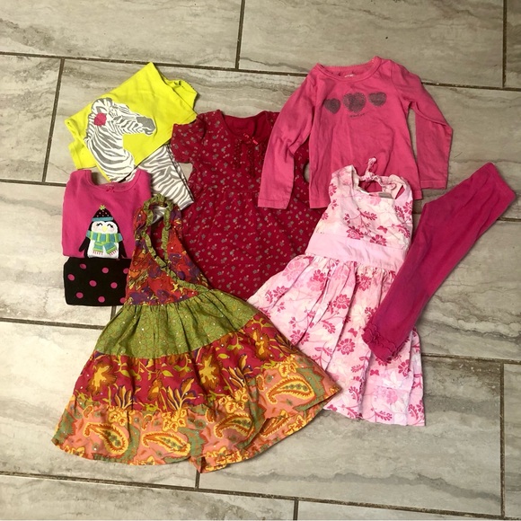 Lot of Girls 3T Dress - Pajamas - Shirt - Pants Carters - Osh Kosh Etc Cotton - Picture 1 of 9